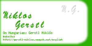 miklos gerstl business card
